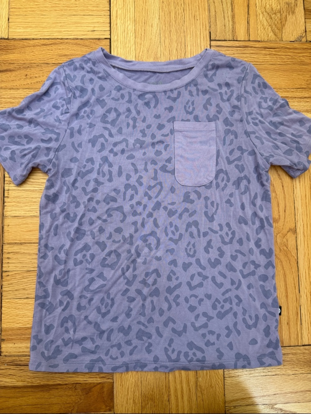 Kyte Baby Purple Leopard Print Pocket Tee